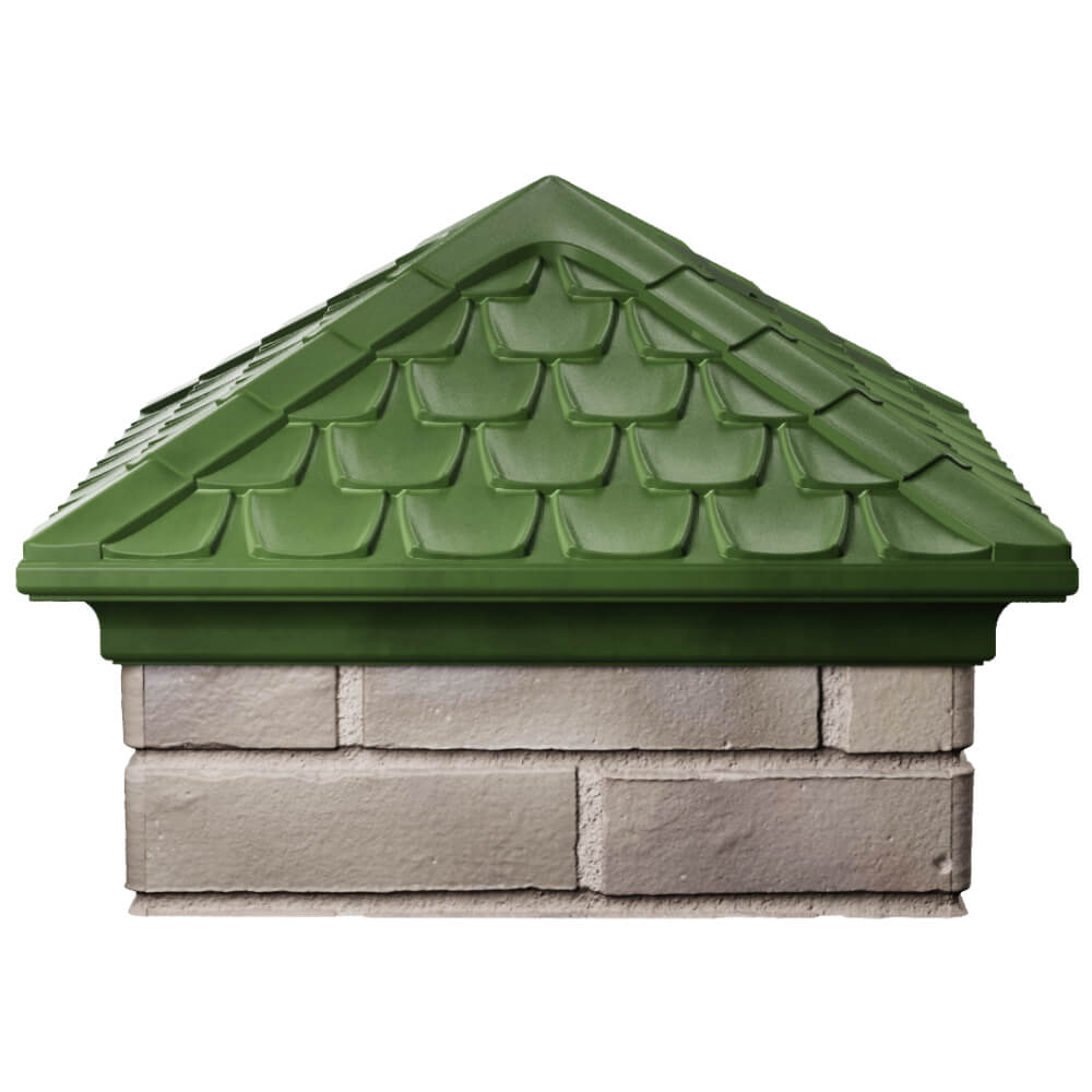 Колпак Zking Эльбрус Зеленый на столб 1.5х1.5 кирпича (385х385мм) Кишинев фото