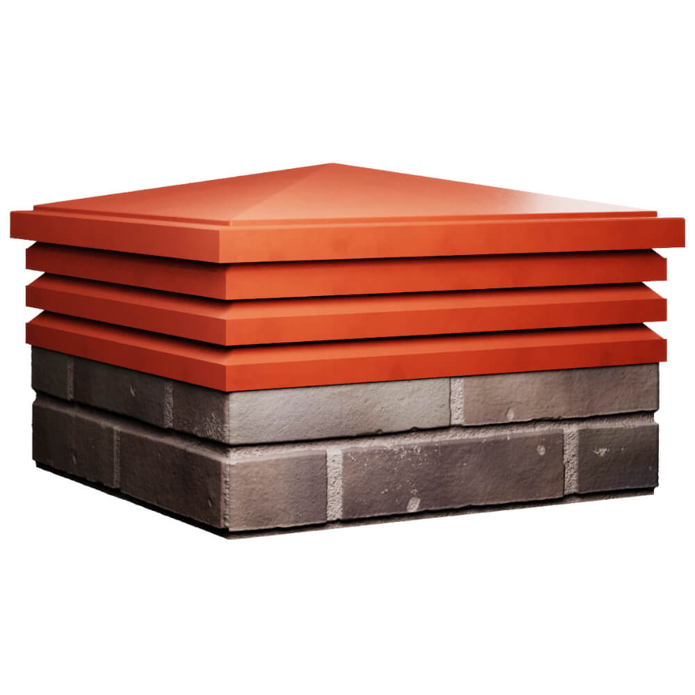 Колпак Zking Бона ХайТек Красный на столб 2х2 кирпича (513х513мм) в Кишиневе фото