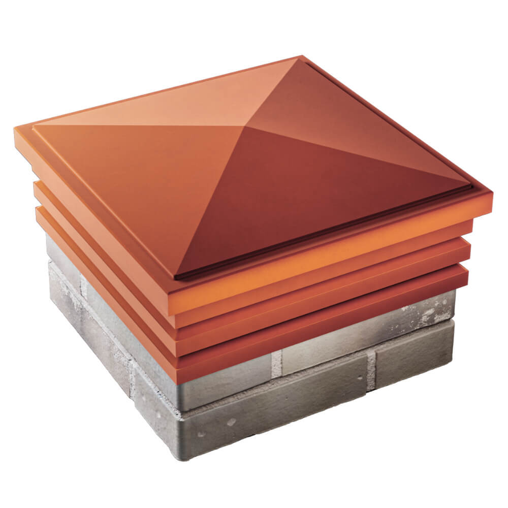 Колпак Zking Бона ХайТек Красный на столб 1.5х1.5 кирпича (385х385мм) в Кишиневе фото