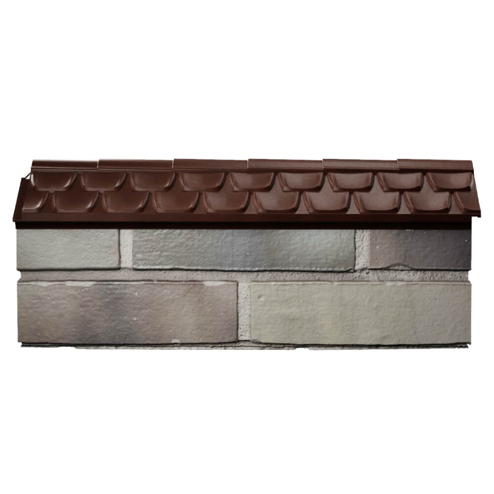 Парапет Zking Эльбрус Коричневый с посадкой на 0.5 кирпича (130мм) в Кишиневе фото