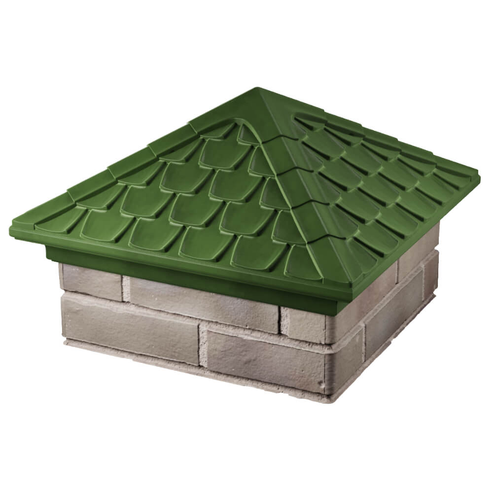 Колпак Zking Эльбрус Зеленый на столб 1.5х1.5 кирпича (385х385мм) в Кишиневе фото