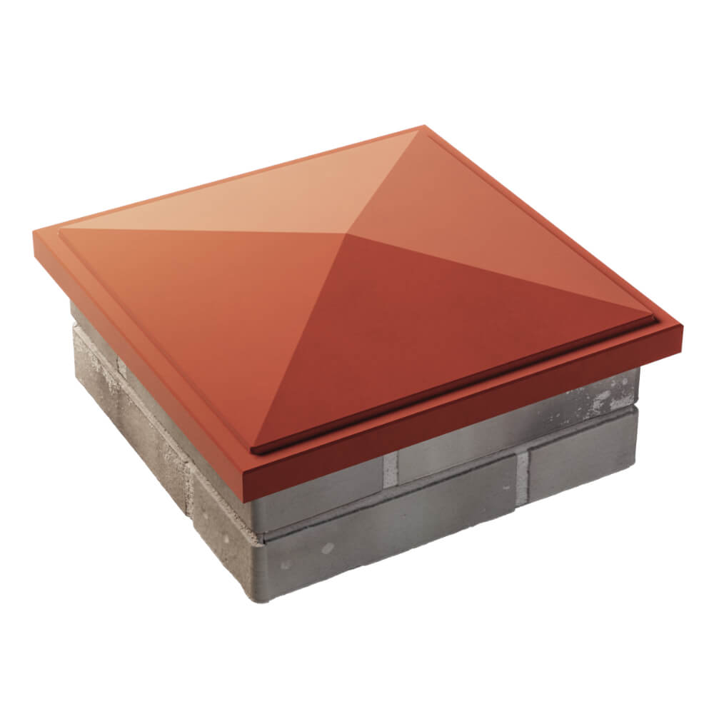 Колпак Zking БонаМоно Красный на столб 1.5х1.5 кирпича (385х385, 400х400мм) в Кишиневе фото