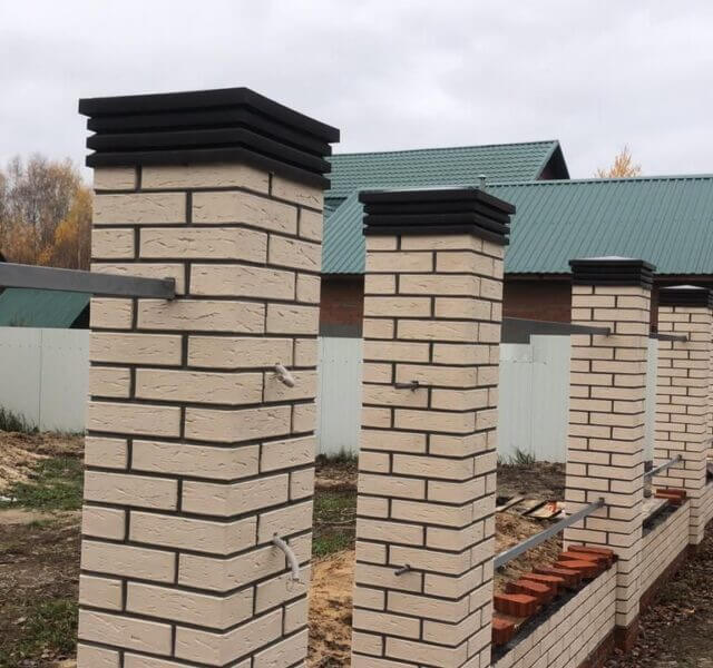 Колпак Zking Бона ХайТек Коричневый на столб 1.5х1.5 кирпича (385х385мм) в Кишиневе фото