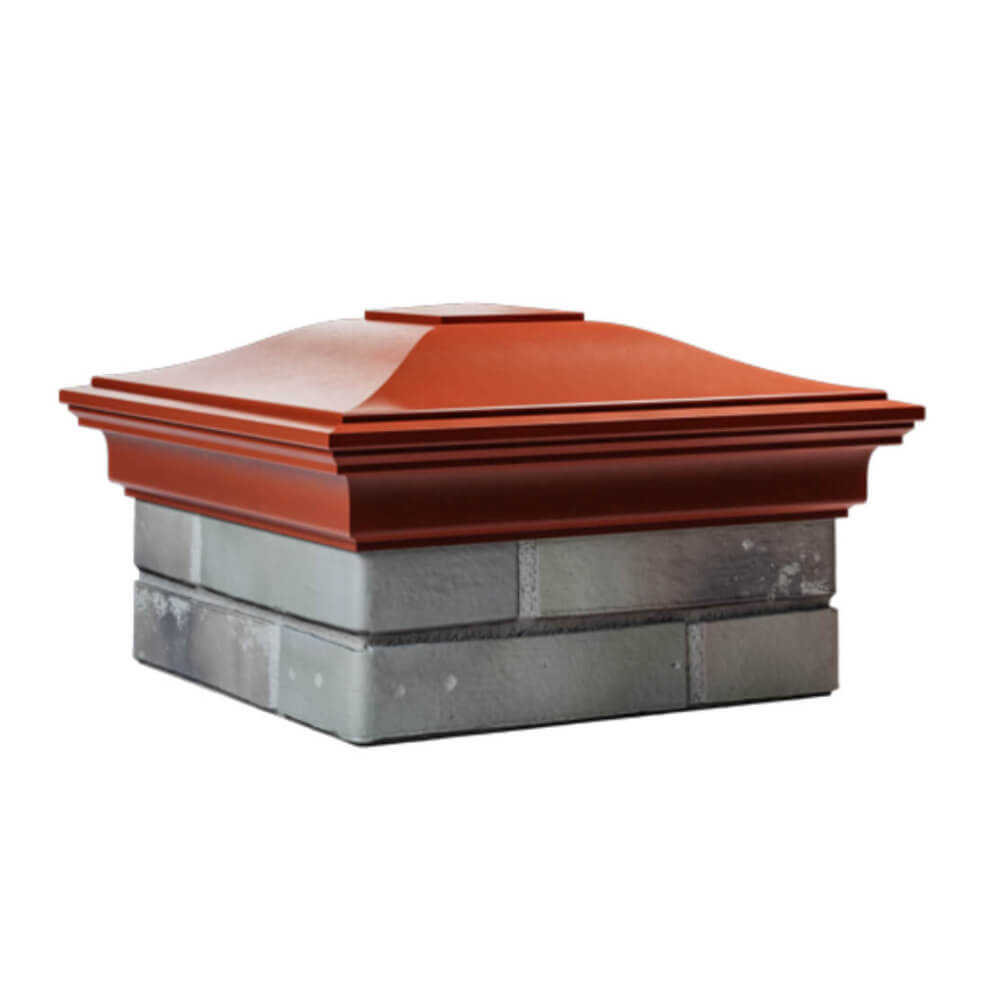 Колпак Zking Монблан Красный на столб 1.5х1.5 еврокирпича 0.7НФ (355х355мм) в Кишиневе фото