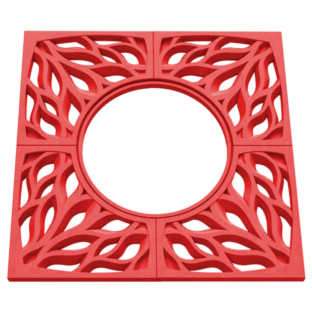 Приствольная решетка для дерева ZKING CRUST 1.2х1.2м Красная в Кишиневе фото