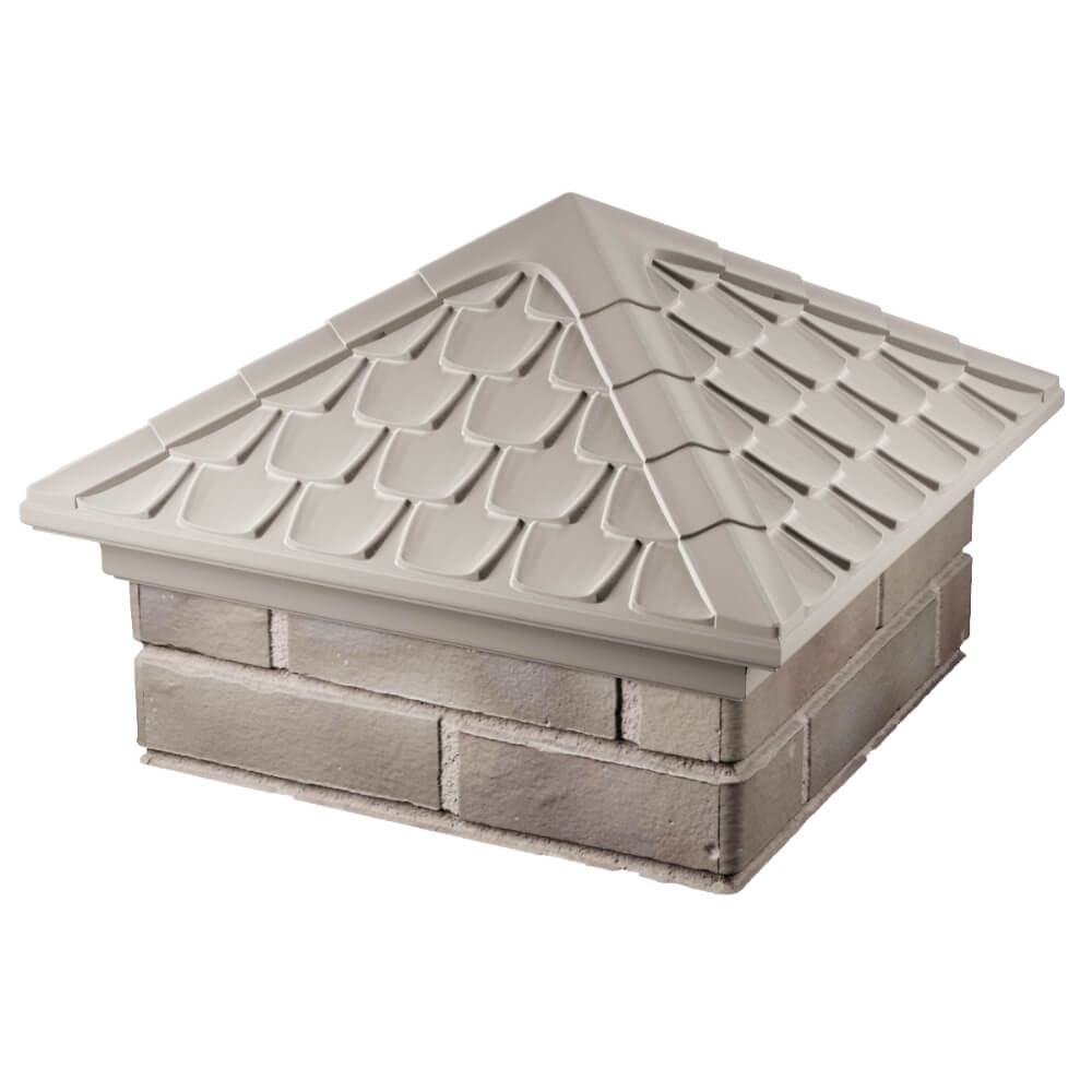 Колпак Zking Эльбрус Бежевый на столб 1.5х1.5 кирпича (385х385мм) в Кишиневе фото