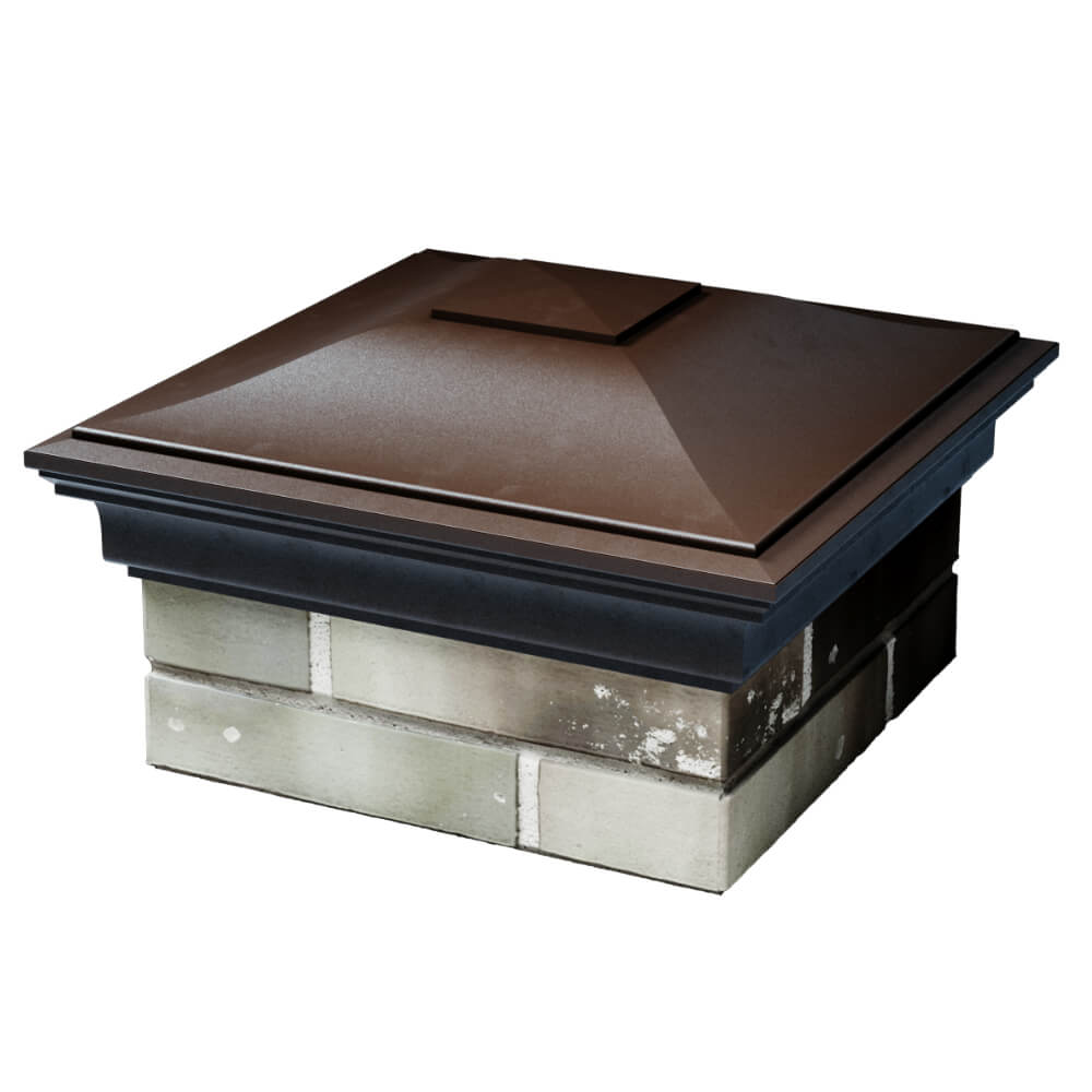 Колпак Zking Монблан Коричневый на столб 1.5х1.5 кирпича (385х385мм) в Кишиневе фото