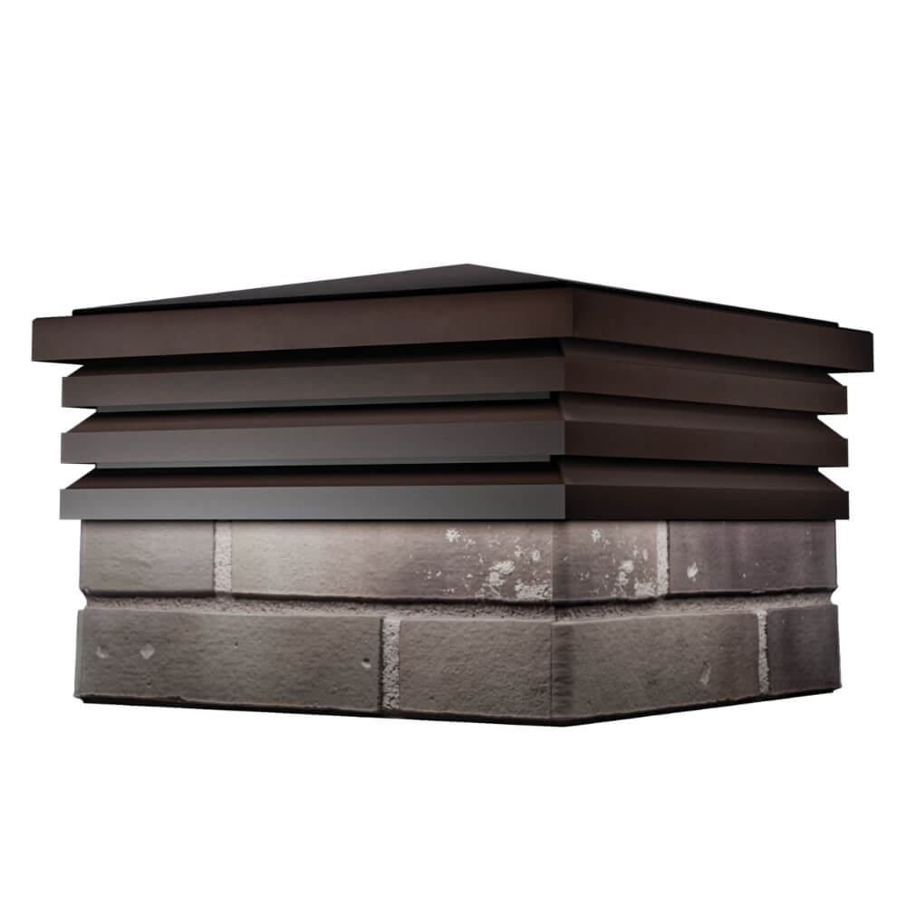 Колпак Zking Бона ХайТек Коричневый на столб 1.5х1.5 кирпича (385х385мм) в Кишиневе фото