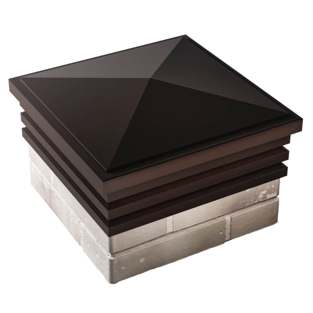 Колпак Zking Бона ХайТек Коричневый на столб 1.5х1.5 кирпича (385х385мм) в Кишиневе фото