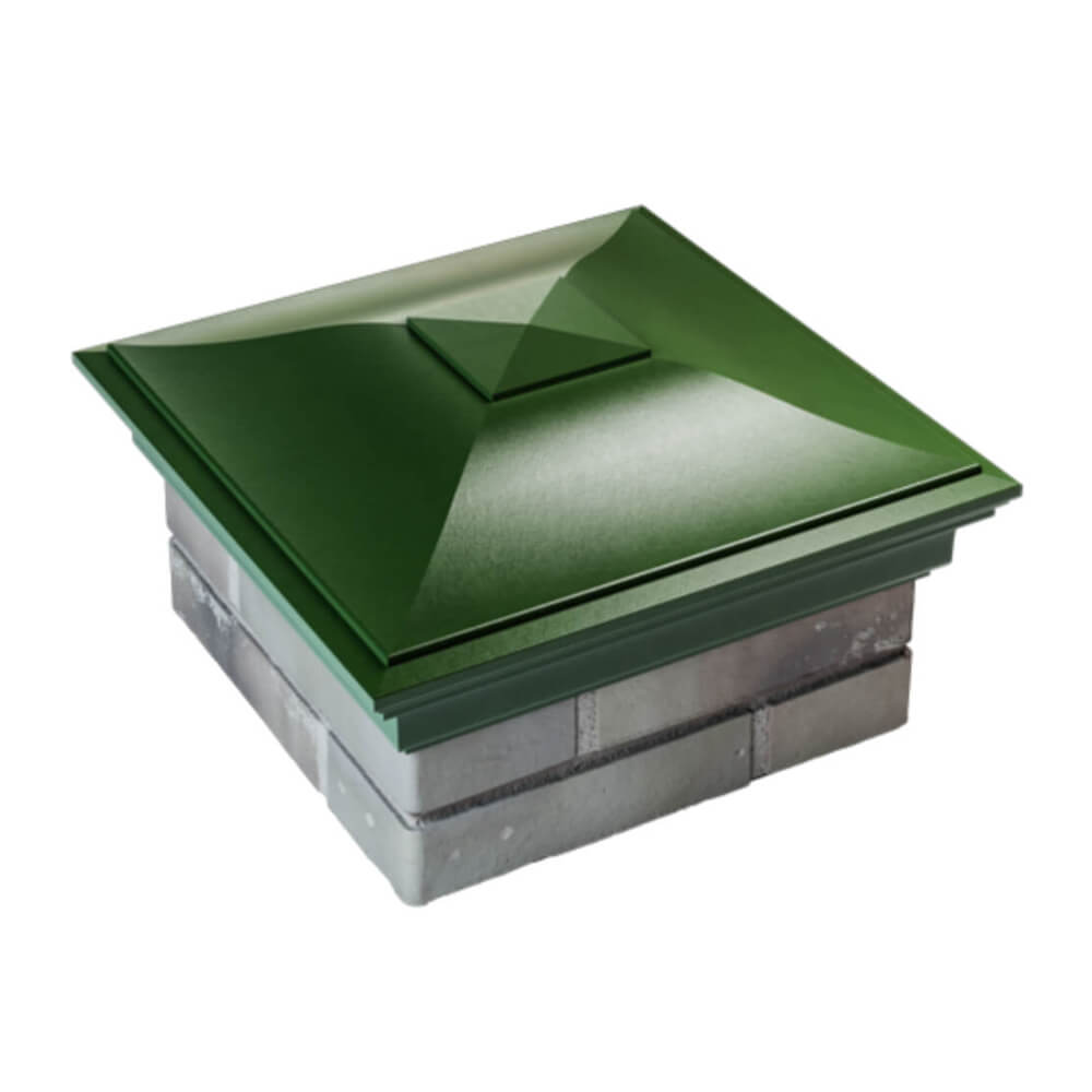 Колпак Zking Монблан Зеленый на столб 1.5х1.5 еврокирпича 0.7НФ (355х355мм) в Кишиневе фото