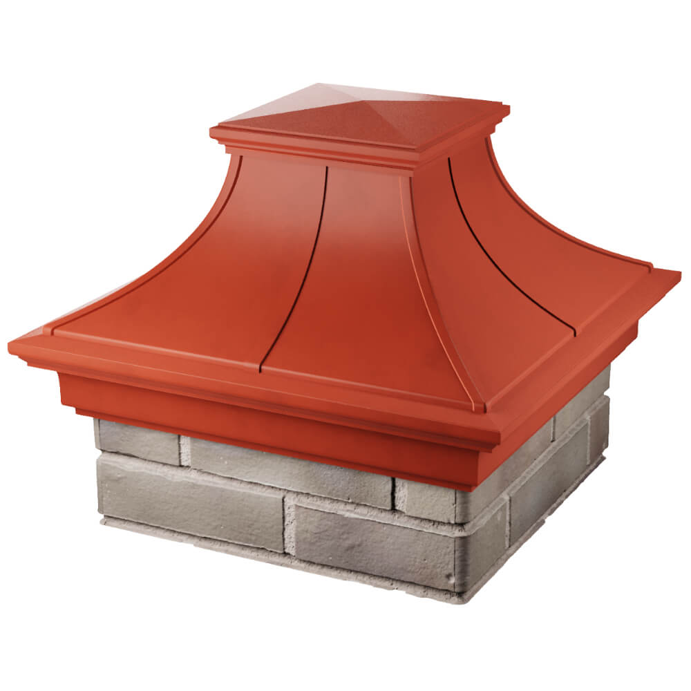 Колпак Zking Монблан Премиум Красный на столб 1.5х1.5 кирпича (385х385мм) в Кишиневе фото
