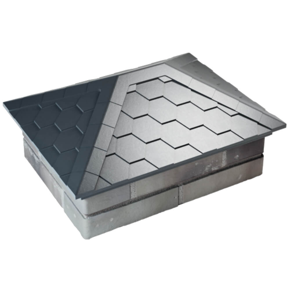 Колпак Zking Эверест Серый на столб 2х1.5 кирпича (520х390мм) Кишинев фото