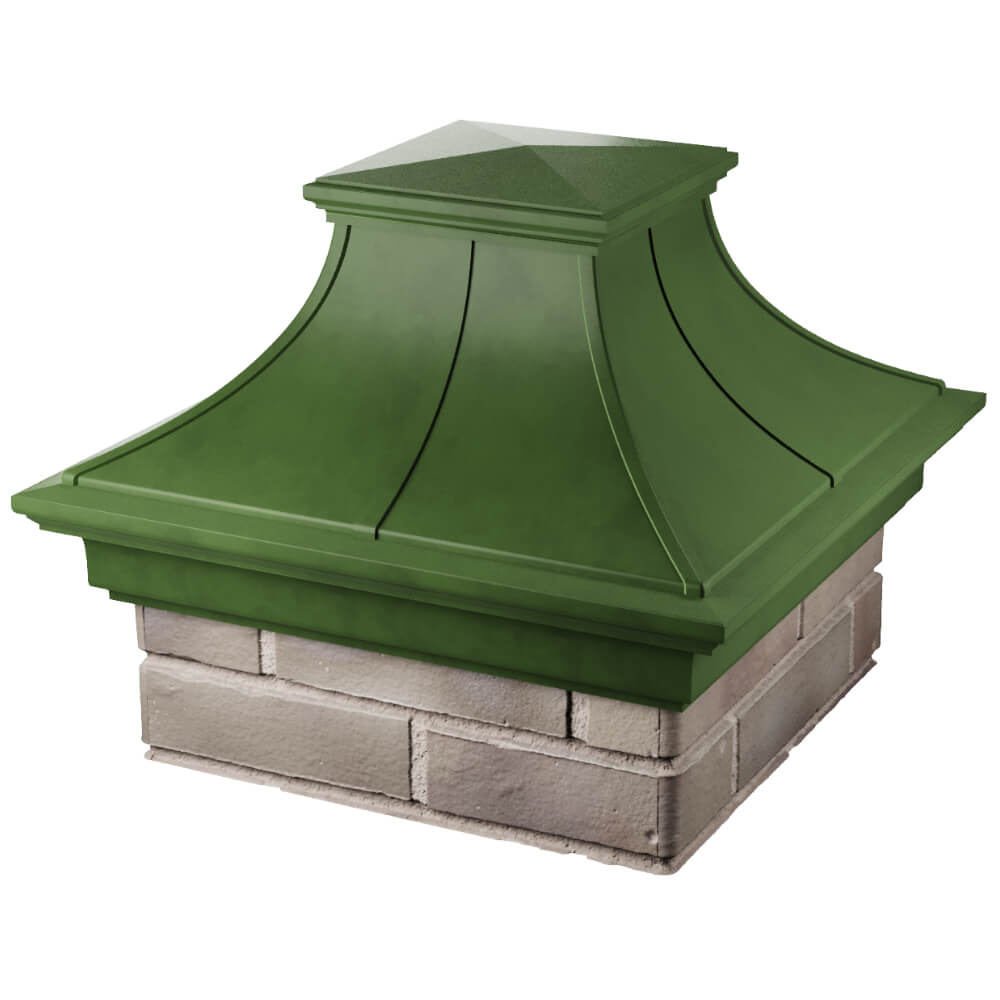 Колпак Zking Монблан Премиум Зеленый на столб 1.5х1.5 кирпича (385х385мм) в Кишиневе фото