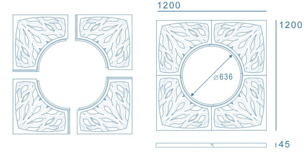 Приствольная решетка для дерева ZKING CRUST 1.2х1.2м Черная в Кишиневе фото