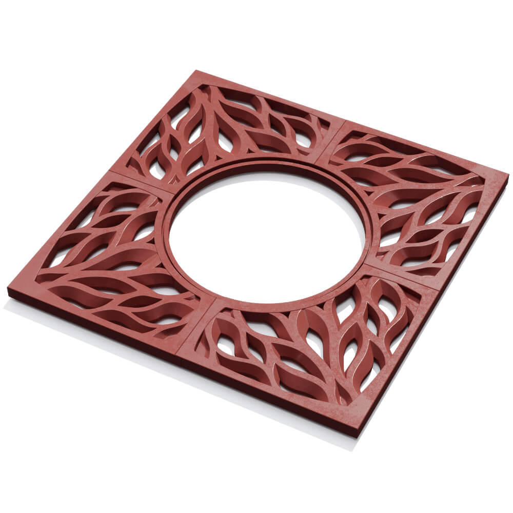 Приствольная решетка для дерева ZKING CRUST 1.2х1.2м Красная в Кишиневе фото