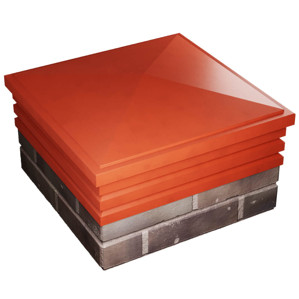 Колпак Zking Бона ХайТек Красный на столб 2х2 кирпича (513х513мм) в Кишиневе фото