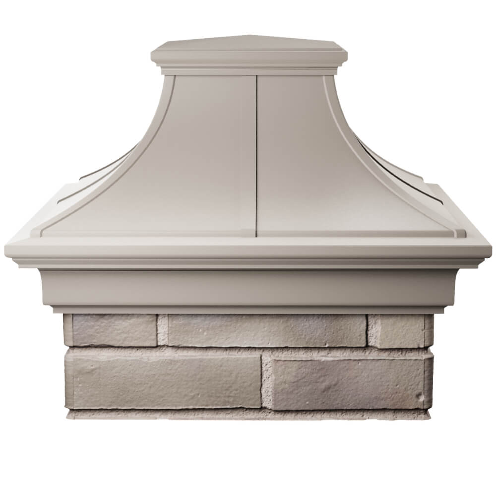 Колпак Zking Монблан Премиум Бежевый на столб 1.5х1.5 кирпича (385х385мм) Кишинев фото