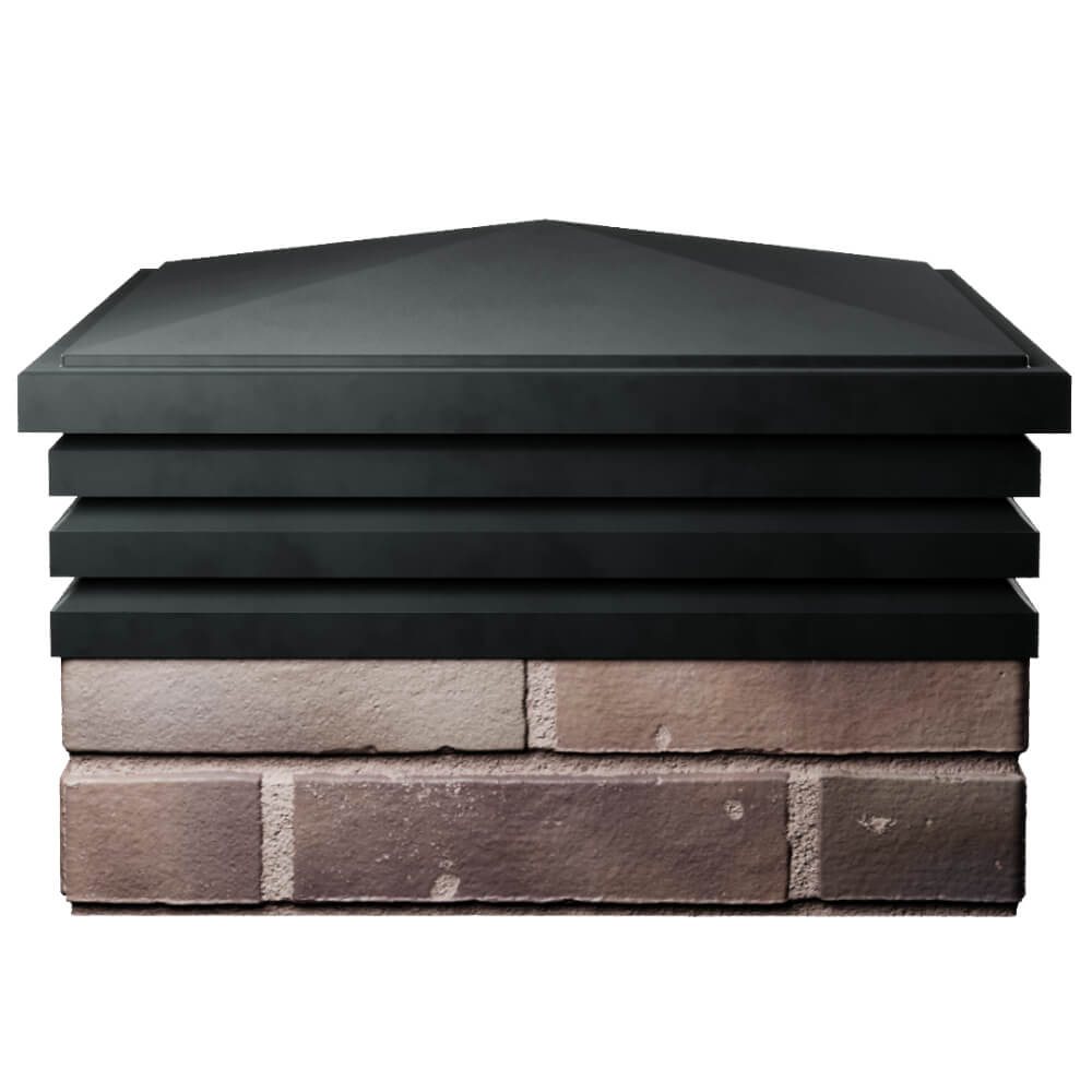 Колпак Zking Бона ХайТек Черный на столб 2х2 кирпича (513х513мм) Кишинев фото