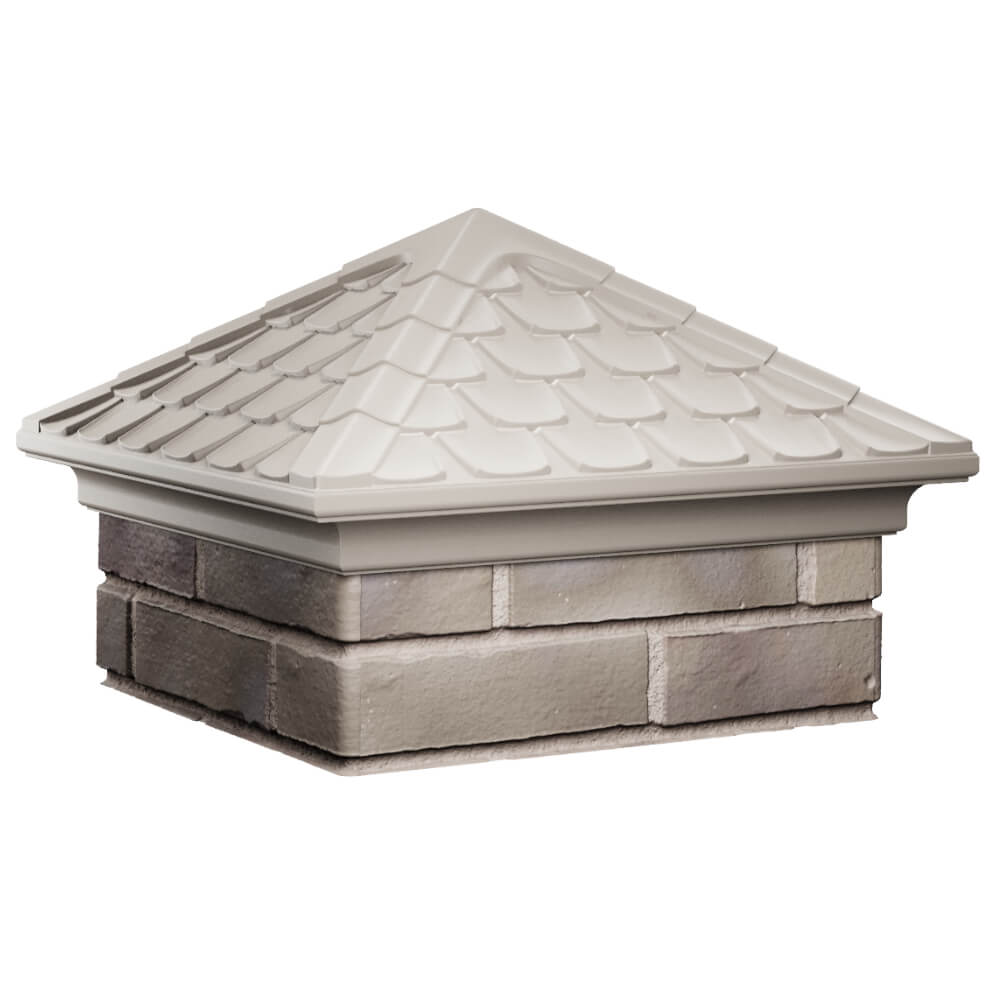 Колпак Zking Эльбрус Бежевый на столб 1.5х1.5 кирпича (385х385мм) в Кишиневе фото