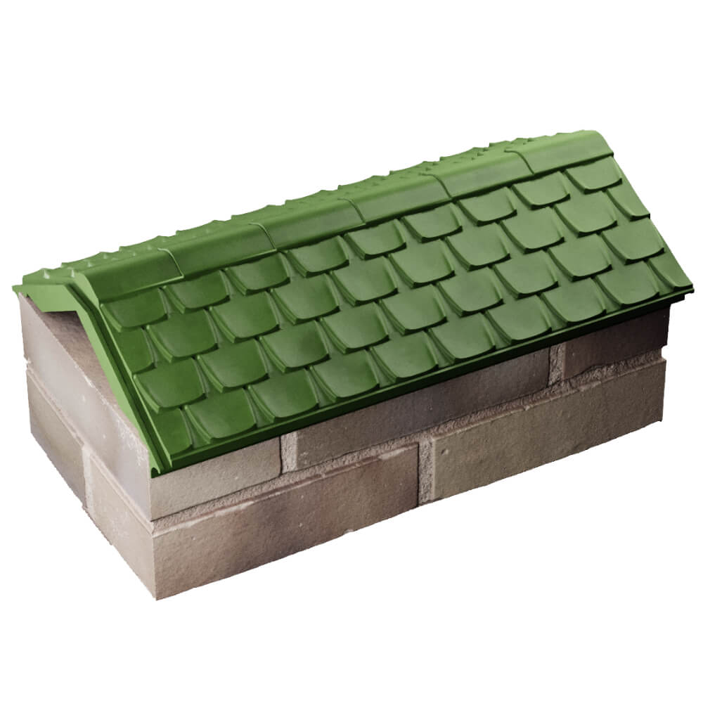 Парапет Zking Эльбрус Зеленый с посадкой на 1 кирпич (255мм) в Кишиневе фото