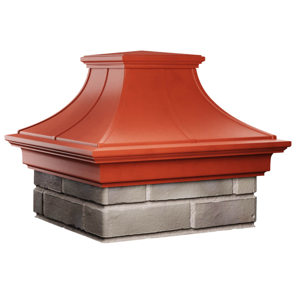 Колпак Zking Монблан Премиум Красный на столб 1.5х1.5 кирпича (385х385мм) в Кишиневе фото