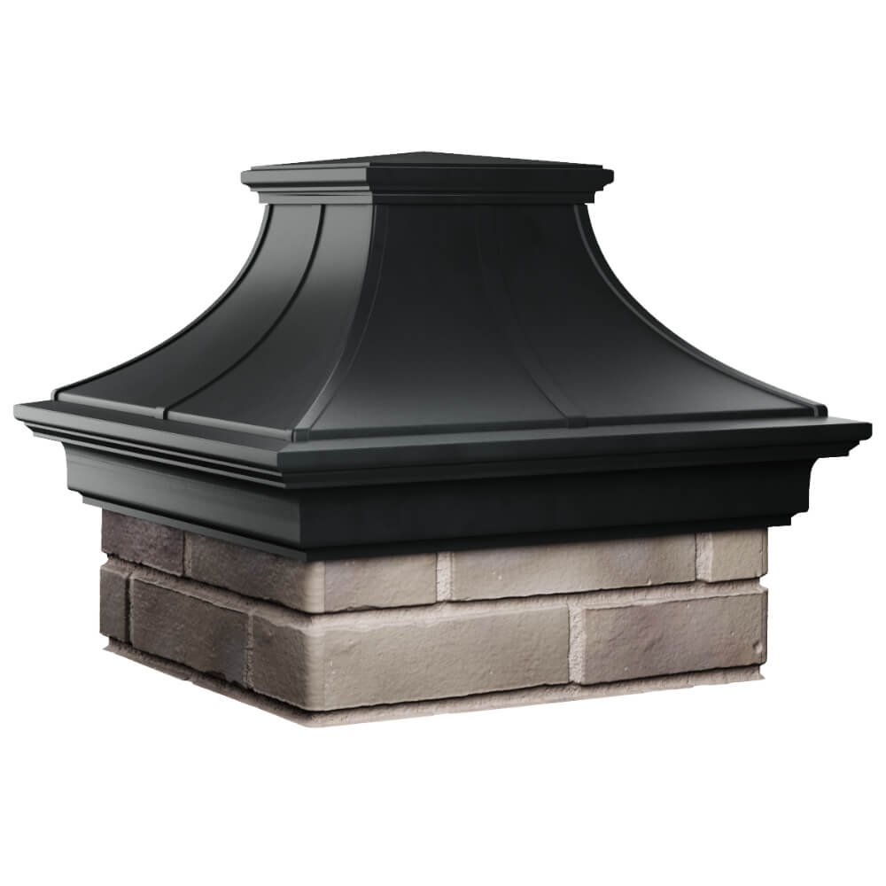 Колпак Zking Монблан Премиум Черный на столб 1.5х1.5 кирпича (385х385мм) в Кишиневе фото