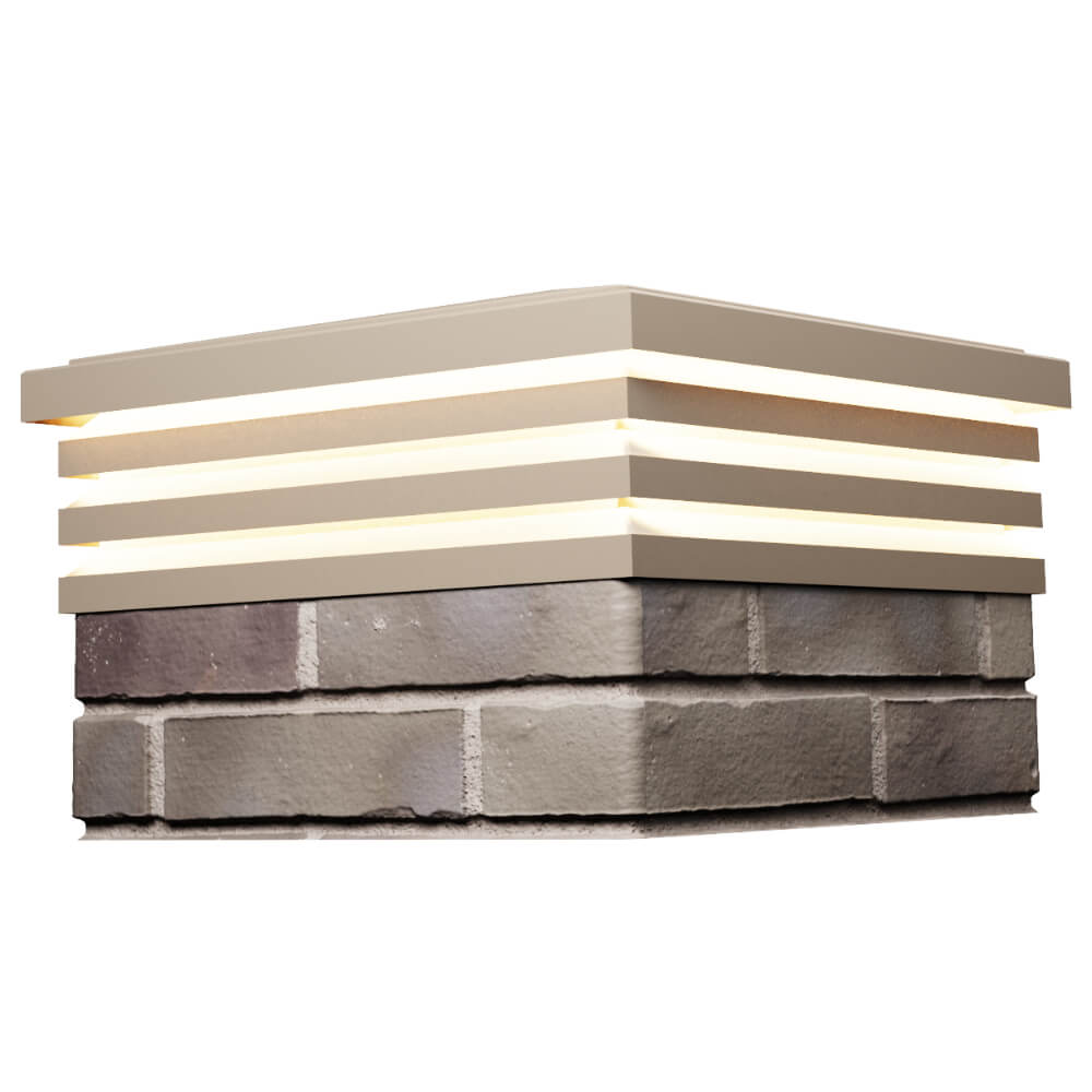 Колпак Zking Бона ХайТек Бежевый на столб 1.5х1.5 кирпича (385х385мм) с подсветкой в Кишиневе фото