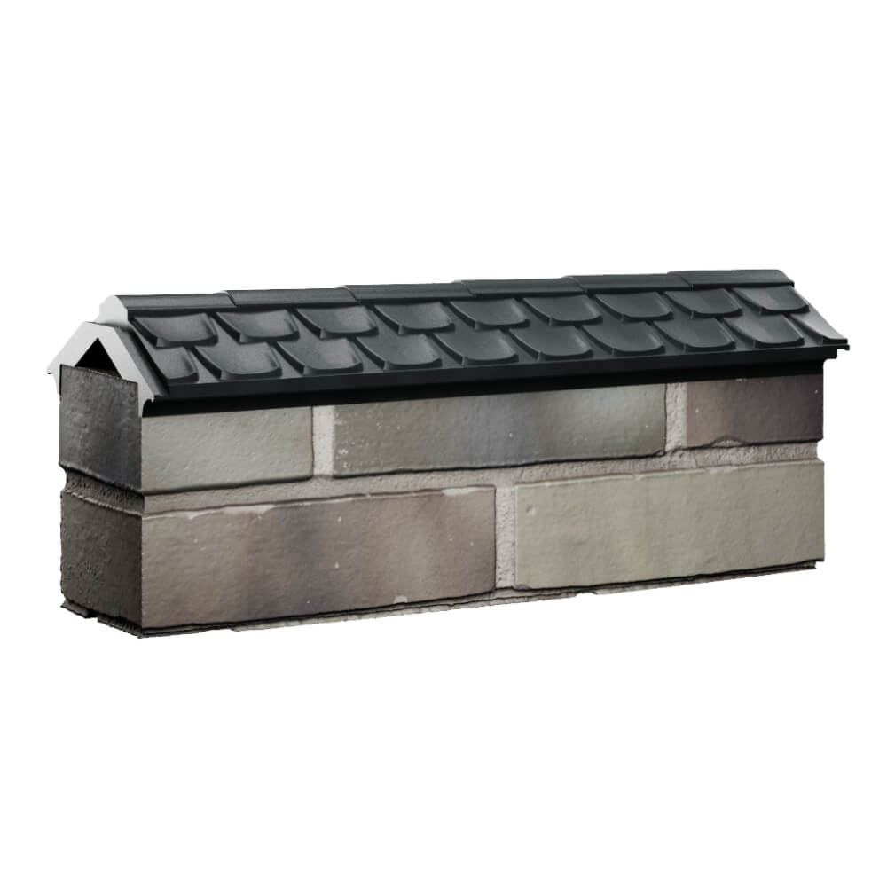 Парапет Zking Эльбрус Черный с посадкой на 0.5 кирпича (130мм) Кишинев фото