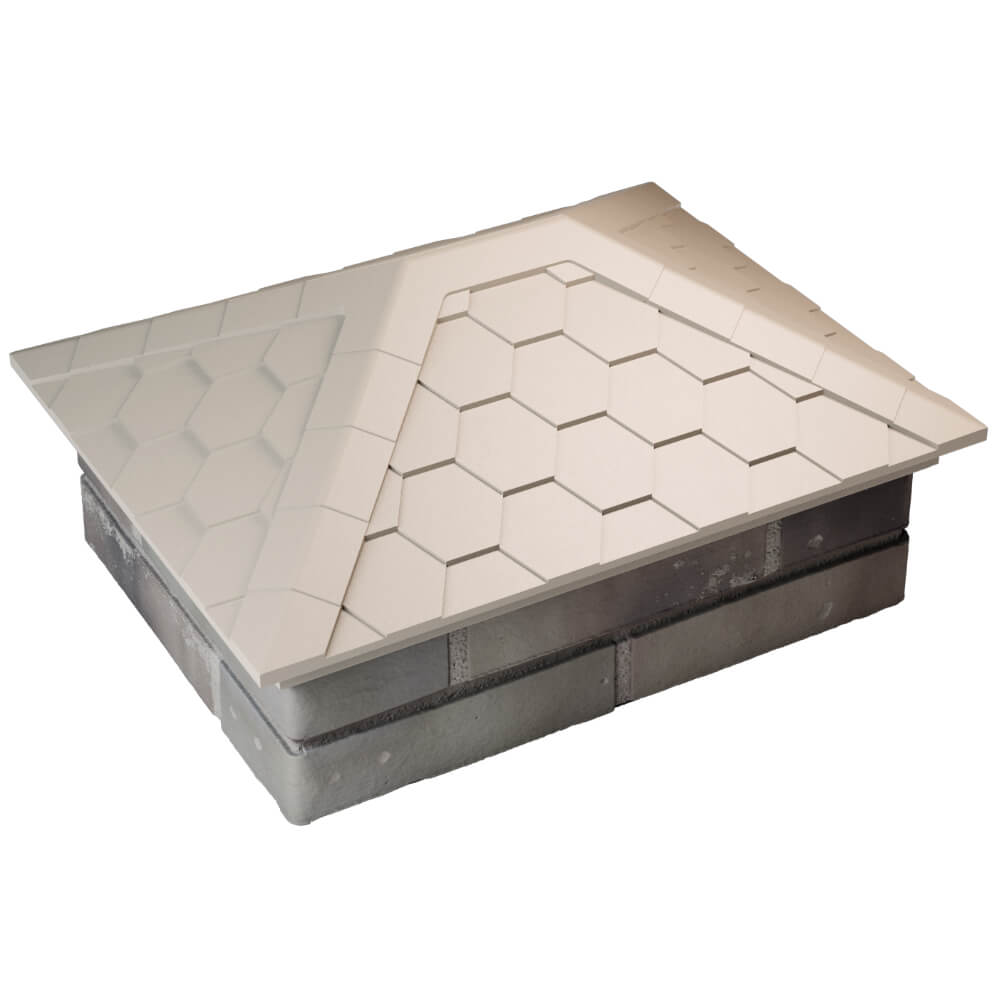 Колпак Zking Эверест Бежевый на столб 2х1.5 кирпича (520х390мм) Кишинев фото