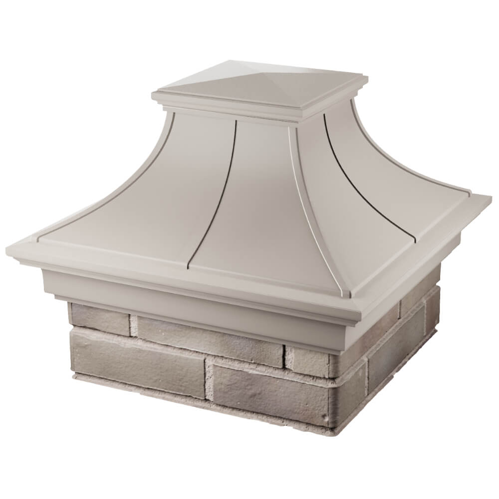 Колпак Zking Монблан Премиум Бежевый на столб 1.5х1.5 кирпича (385х385мм) в Кишиневе фото