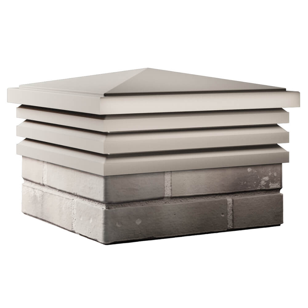 Колпак Zking Бона ХайТек Бежевый на столб 1.5х1.5 кирпича (385х385мм) в Кишиневе фото