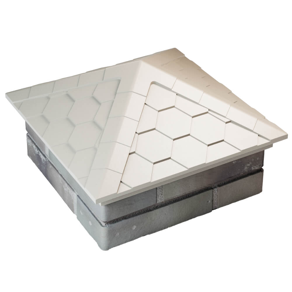 Колпак Zking Эверест Бежевый на столб 1.5х1.5 кирпича (390х390мм) в Кишиневе фото