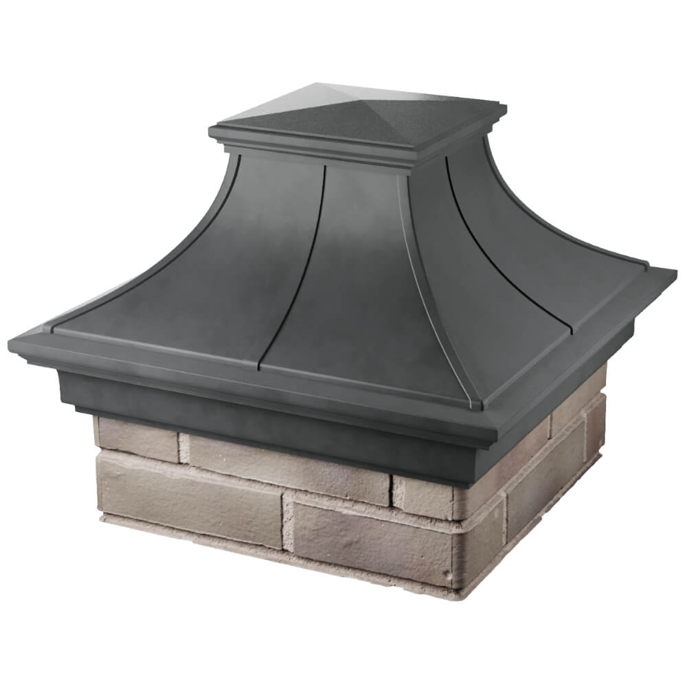 Колпак Zking Монблан Премиум Серый на столб 1.5х1.5 кирпича (385х385мм) в Кишиневе фото