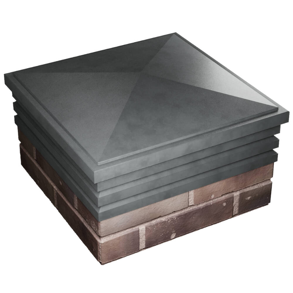 Колпак Zking Бона ХайТек Серый на столб 2х2 кирпича (513х513мм) в Кишиневе фото