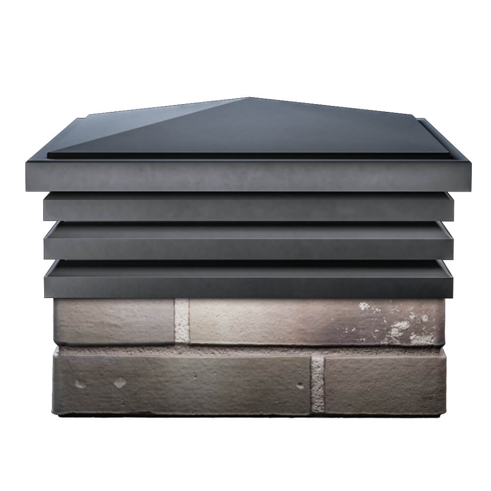 Колпак Zking Бона ХайТек Серый на столб 1.5х1.5 кирпича (385х385мм) Кишинев фото