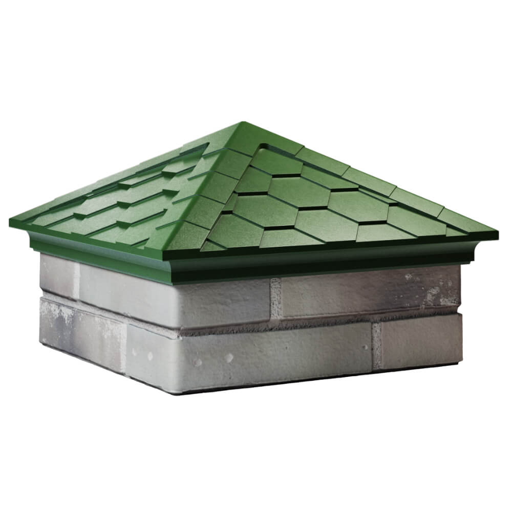 Колпак Zking Эверест Зеленый на столб 1.5х1.5 кирпича (390х390мм) в Кишиневе фото