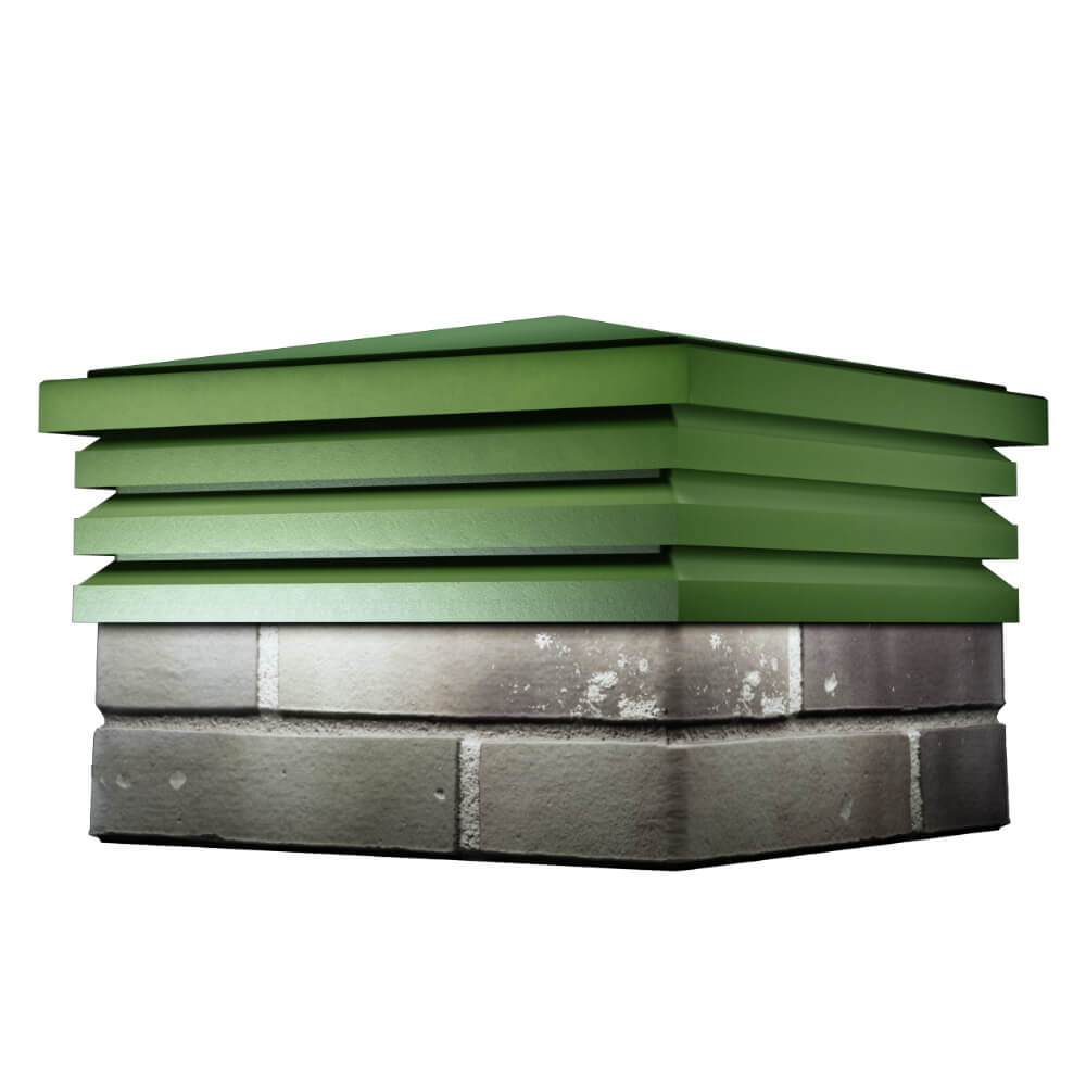 Колпак Zking Бона ХайТек Зеленый на столб 1.5х1.5 кирпича (385х385мм) в Кишиневе фото