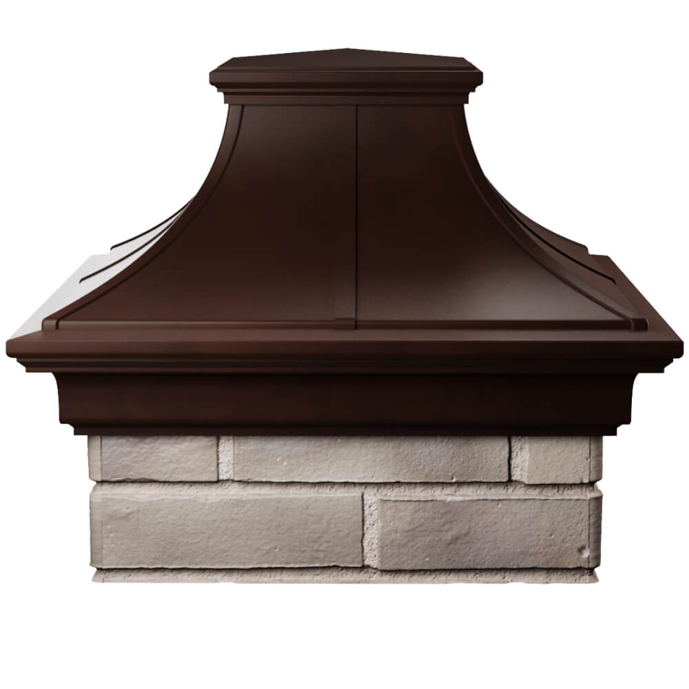 Колпак Zking Монблан Премиум Коричневый на столб 1.5х1.5 кирпича (385х385мм) Кишинев фото