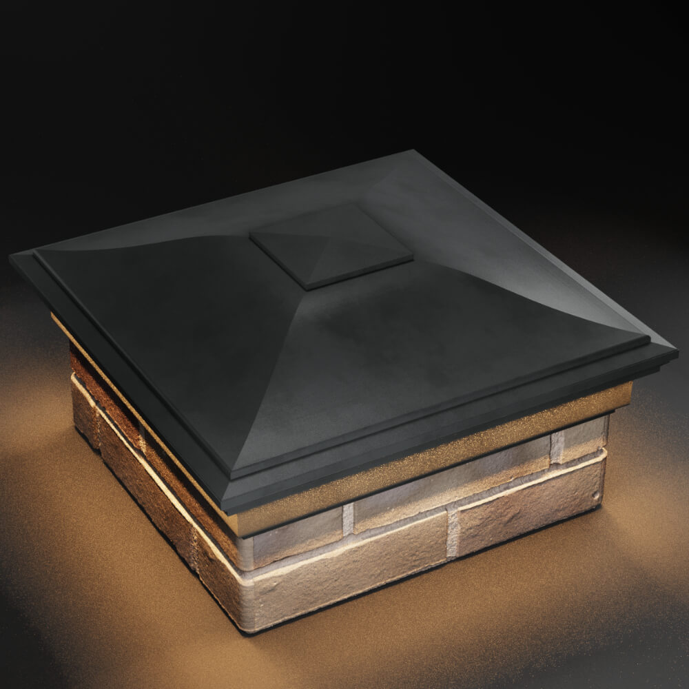 Колпак Zking Монблан Серый на столб 1.5х1.5 кирпича (385х385мм) с подсветкой в Кишиневе фото