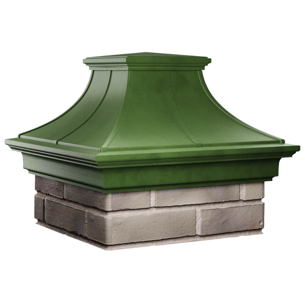 Колпак Zking Монблан Премиум Зеленый на столб 1.5х1.5 кирпича (385х385мм) в Кишиневе фото