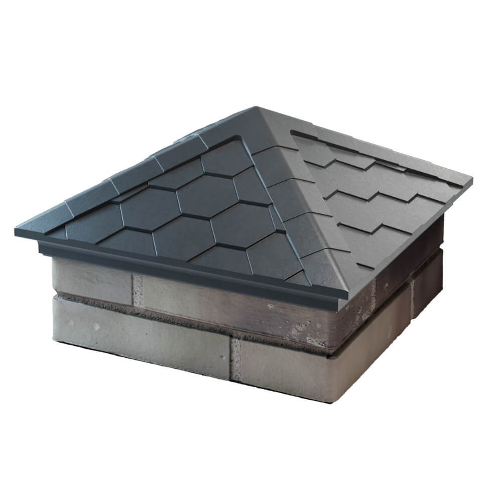 Колпак Zking Эверест Серый на столб 1.5х1.5 кирпича (390х390мм) в Кишиневе фото