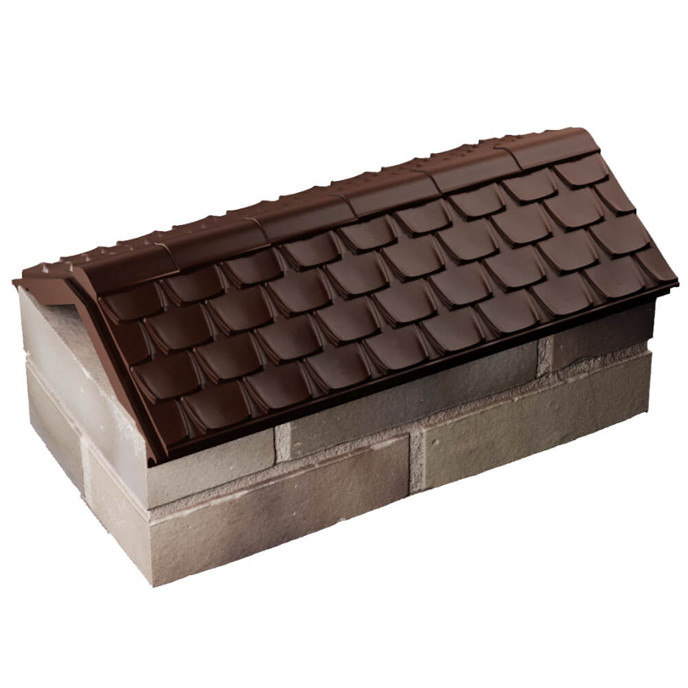 Парапет Zking Эльбрус Коричневый с посадкой на 1 кирпич (255мм) в Кишиневе фото