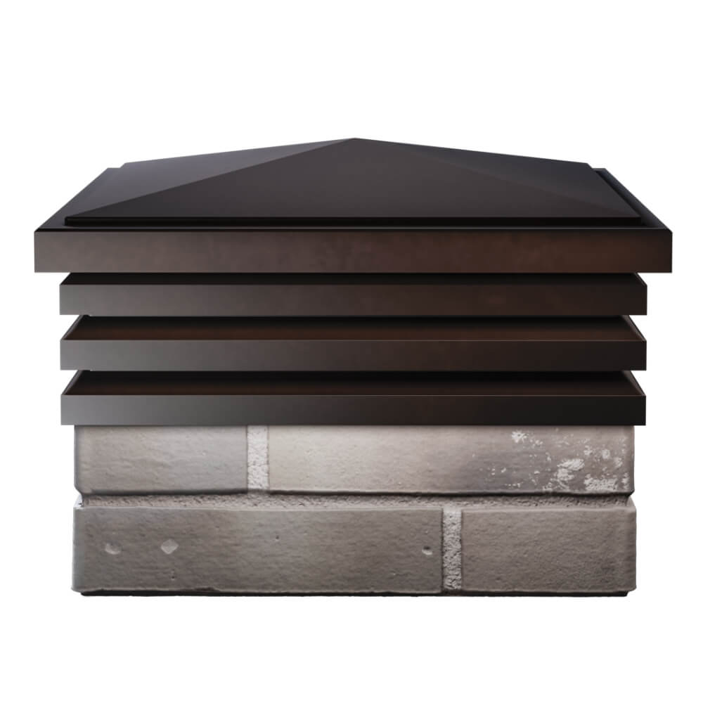 Колпак Zking Бона ХайТек Коричневый на столб 1.5х1.5 кирпича (385х385мм) Кишинев фото