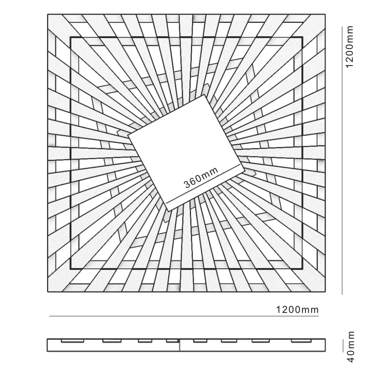 Приствольная решетка для дерева ZKING ATMOSPHERE 1.2х1.2м Черная в Кишиневе фото