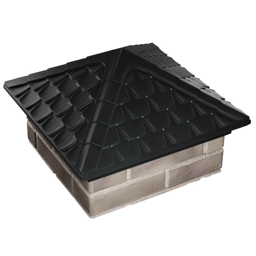 Колпак Zking Эльбрус Черный на столб 1.5х1.5 кирпича (385х385мм) в Кишиневе фото