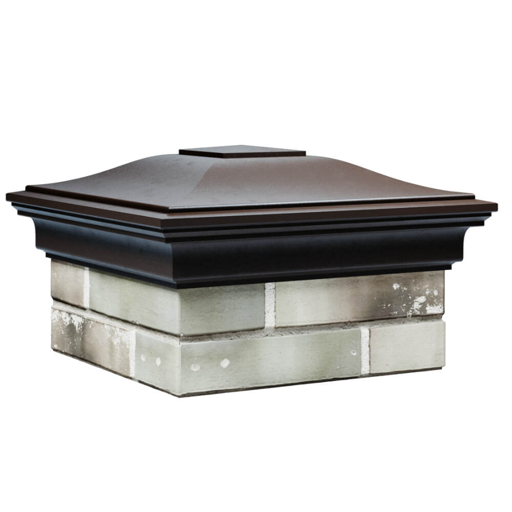 Колпак Zking Монблан Коричневый на столб 1.5х1.5 кирпича (385х385мм) в Кишиневе фото