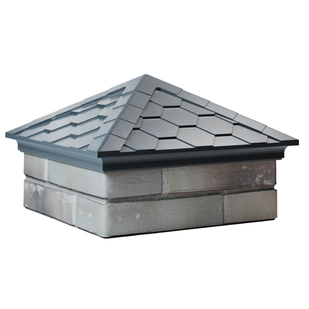 Колпак Zking Эверест Серый на столб 1.5х1.5 кирпича (390х390мм) в Кишиневе фото