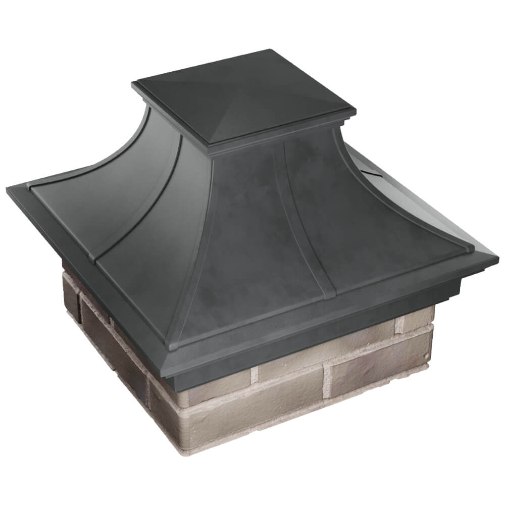 Колпак Zking Монблан Премиум Серый на столб 1.5х1.5 кирпича (385х385мм) в Кишиневе фото