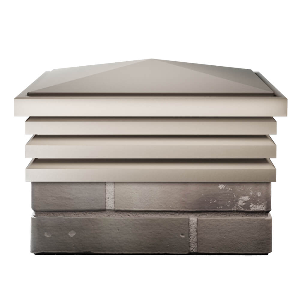 Колпак Zking Бона ХайТек Бежевый на столб 1.5х1.5 кирпича (385х385мм) Кишинев фото