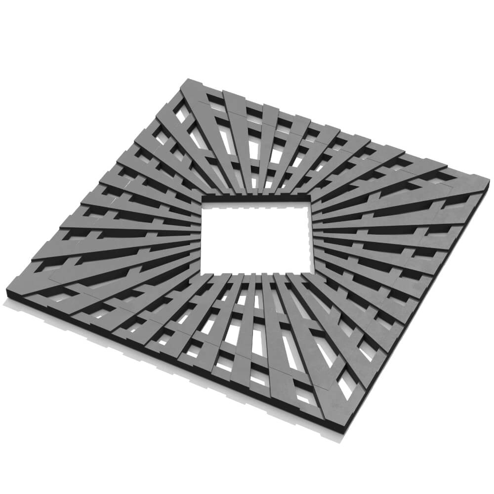 Приствольная решетка для дерева ZKING ATMOSPHERE 1.2х1.2м Серая в Кишиневе фото